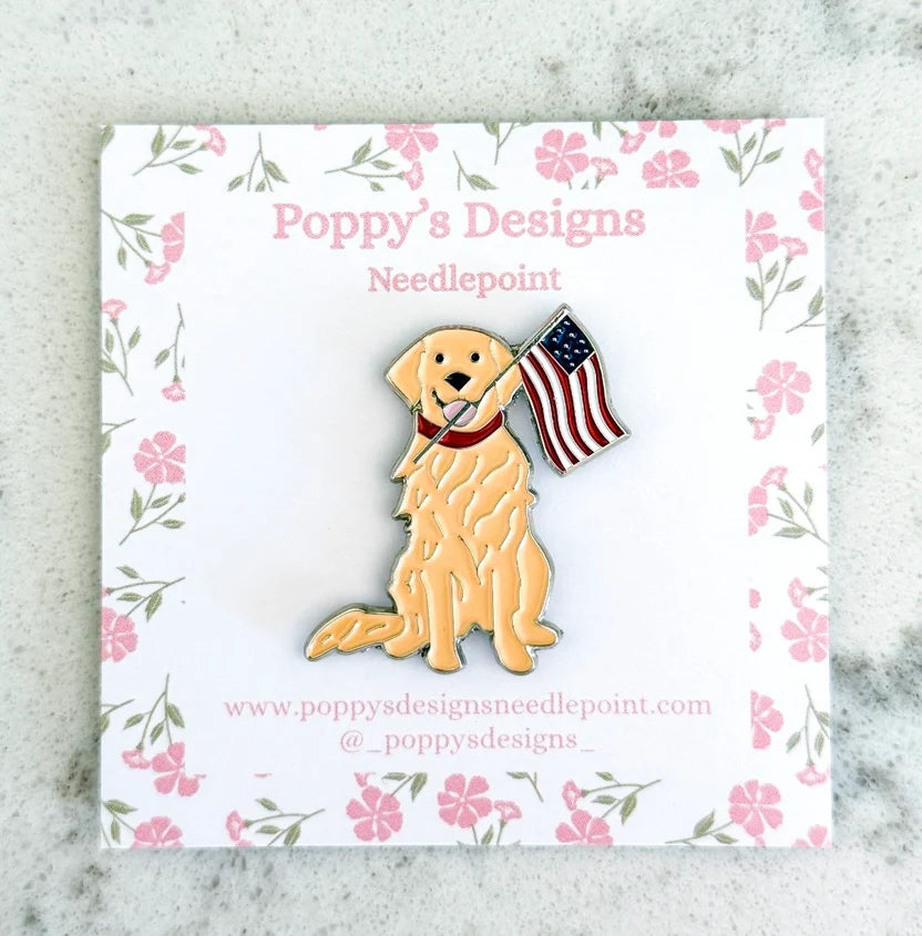 Flag Dog- Golden Needle Minder