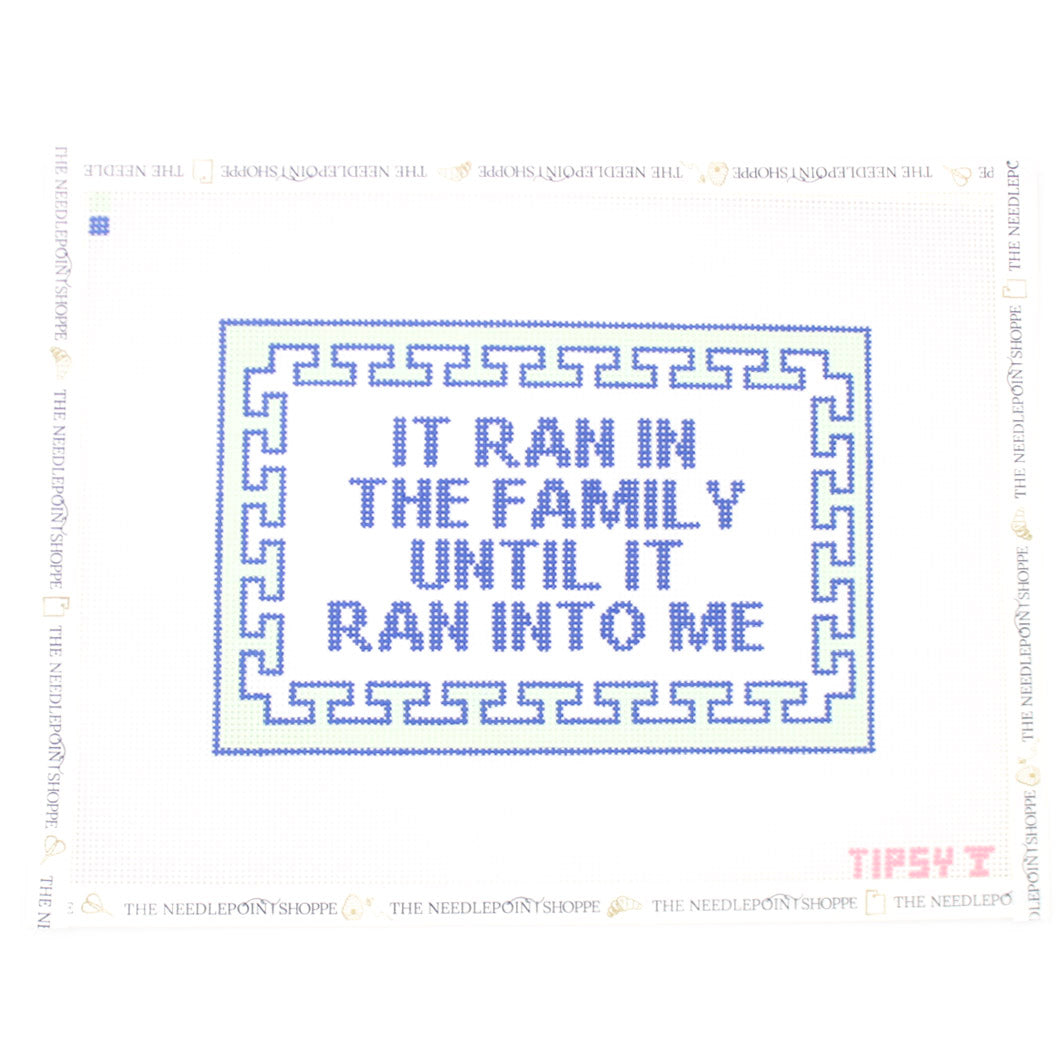 Ran in the Family Needlepoint Canvas