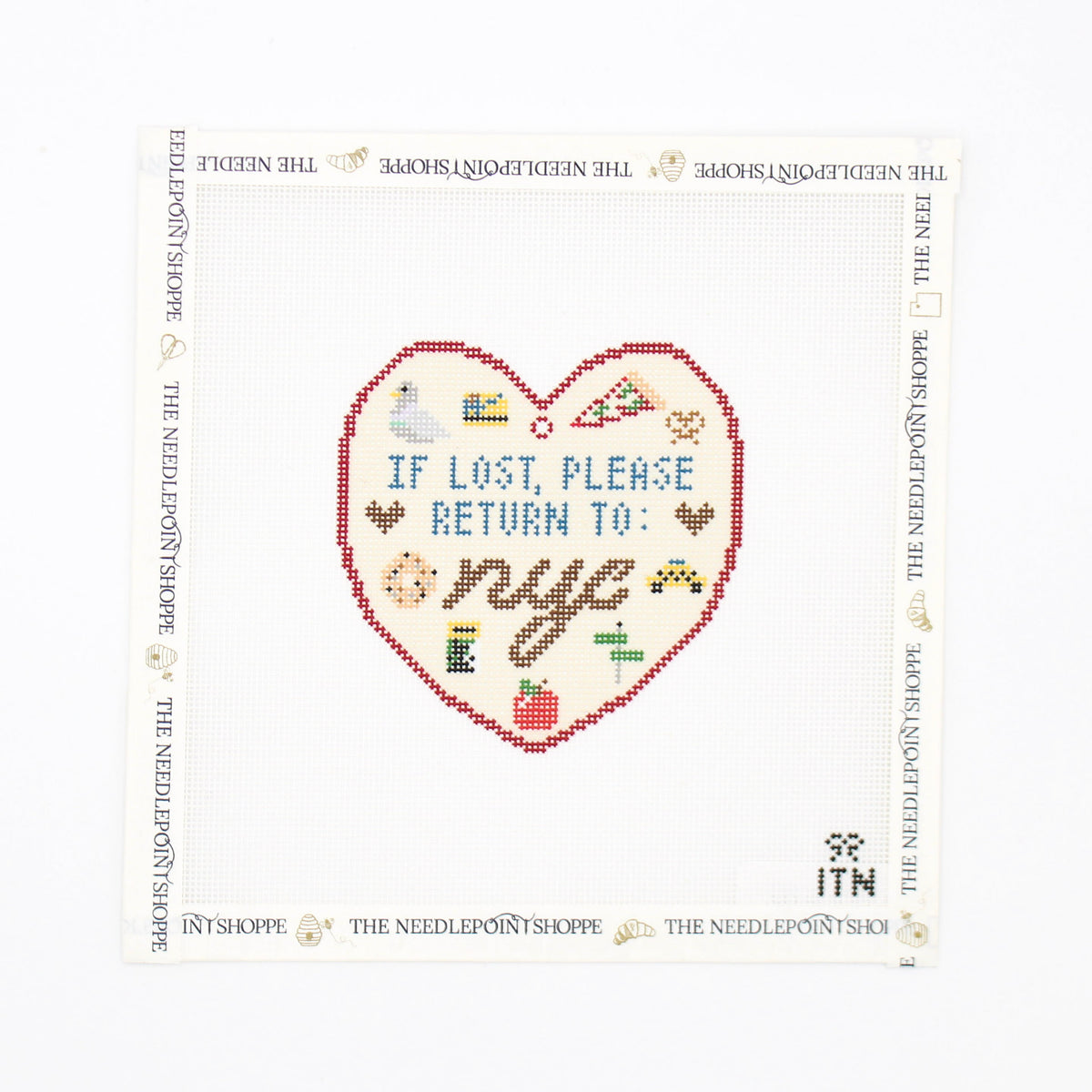 If Lost Please Return to NYC Needlepoint Canvas