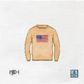 American Flag Sweater Cream