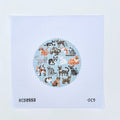 Blue Cat Round Printed Canvas