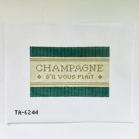 Champagne S'il Vous Plait Acrylic Purse Insert Canvas