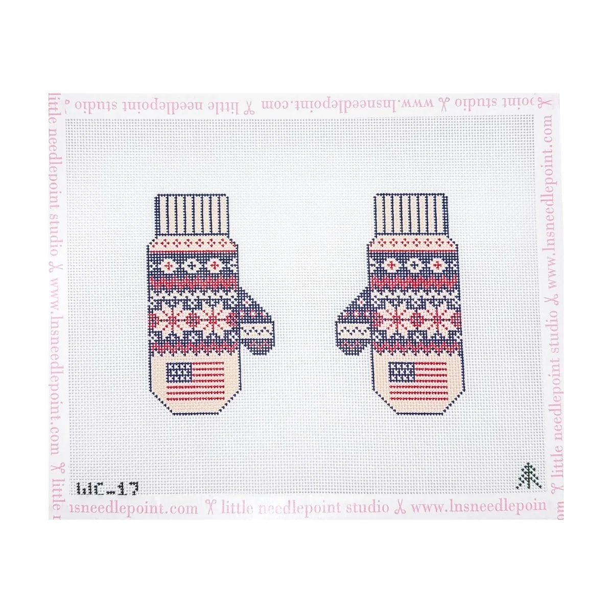 USA Olympic Mittens Needlepoint Canvas