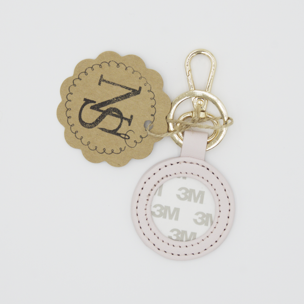 Fob Air Tag Pink with Gold