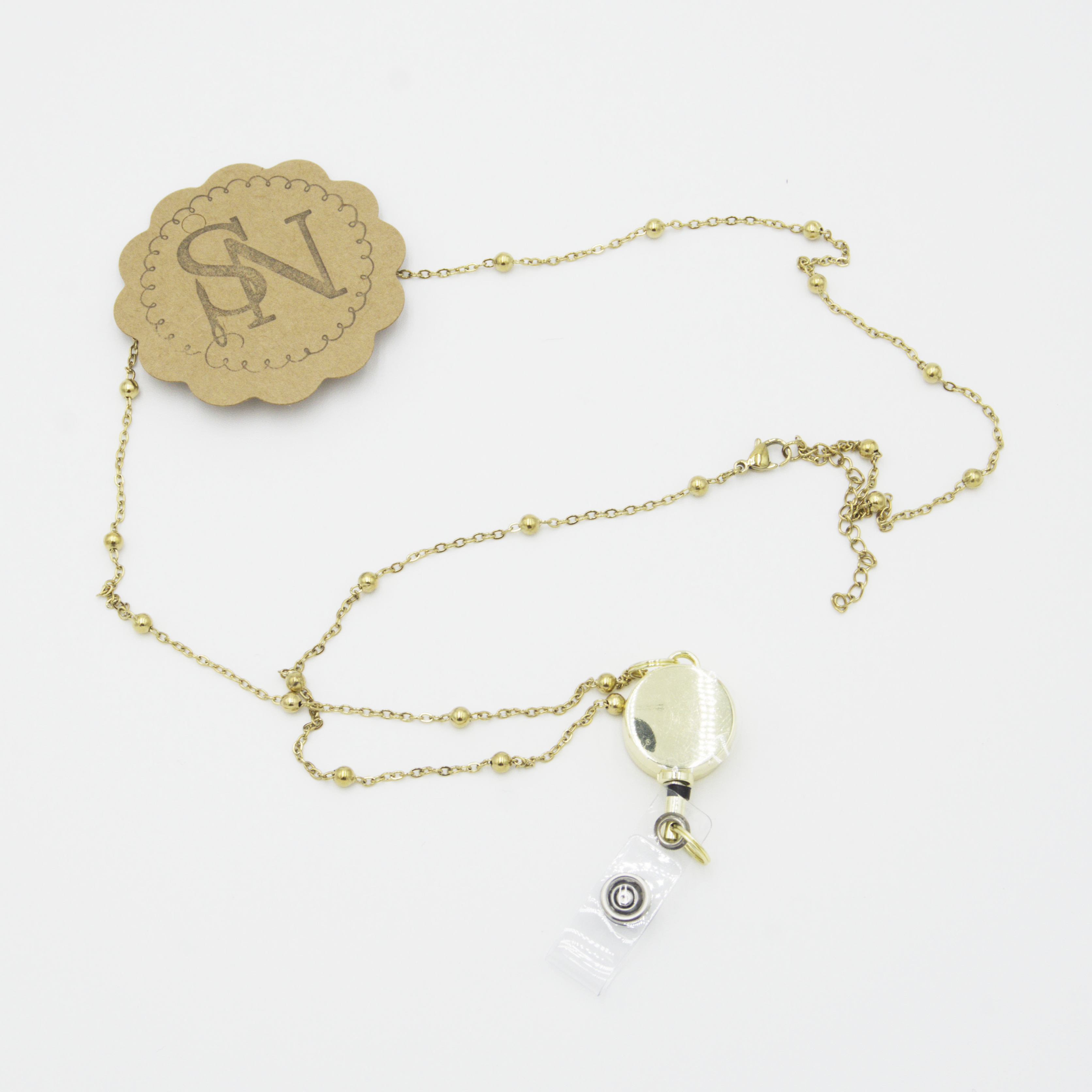 Gold Retractable Lanyard