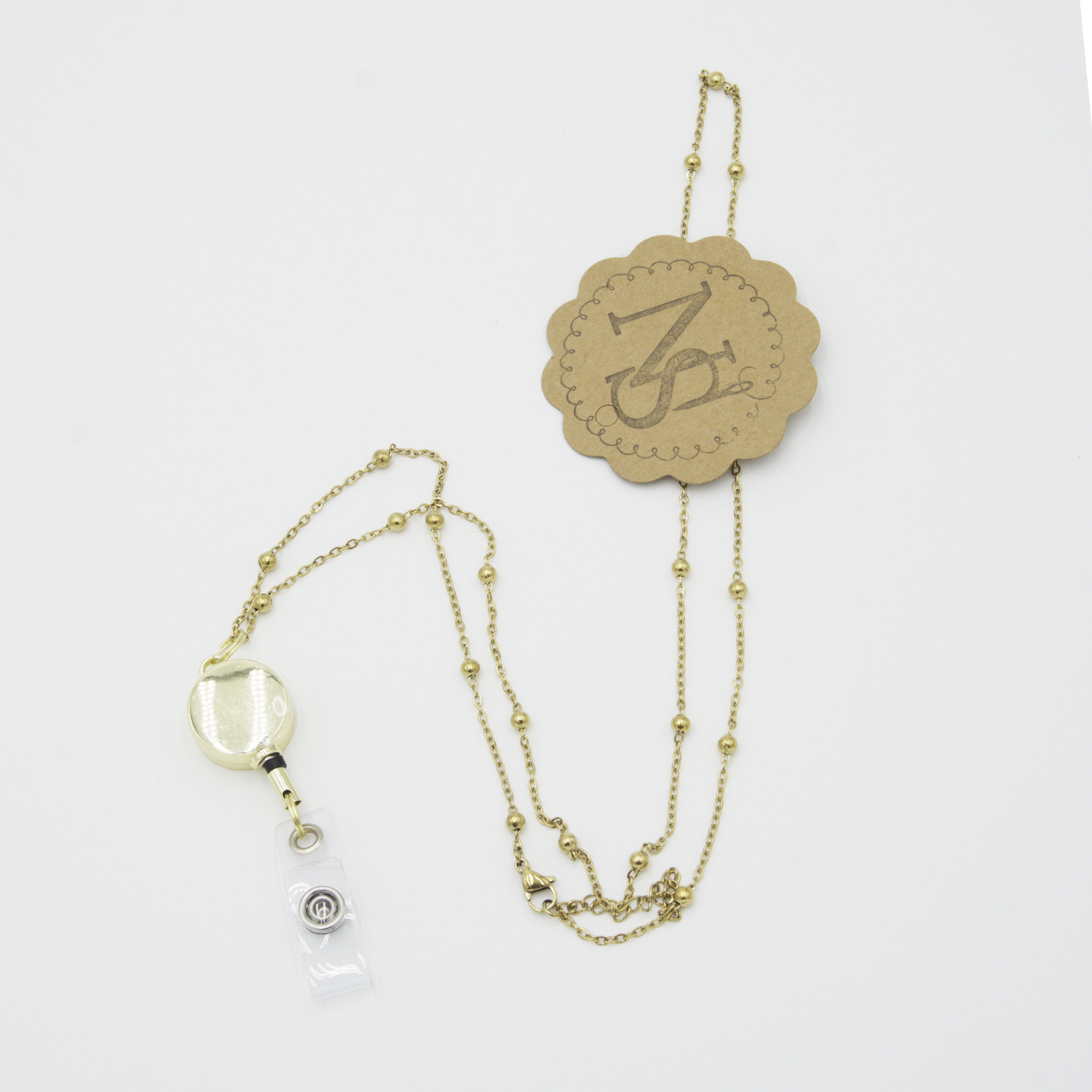 Gold Retractable Lanyard