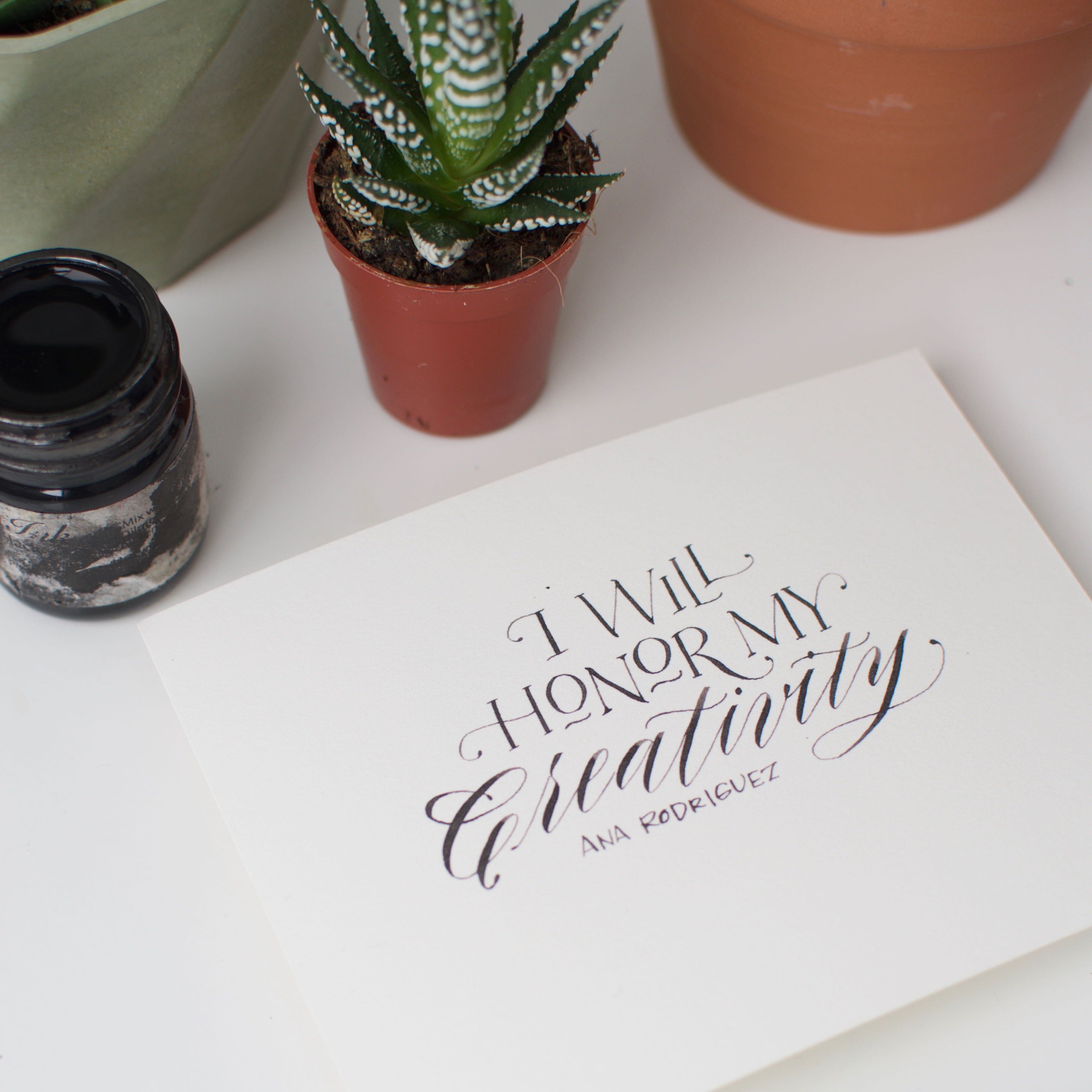 Pointed Pen Calligraphy with Melissa