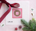 Pink Holiday Wreath Postage Stamp