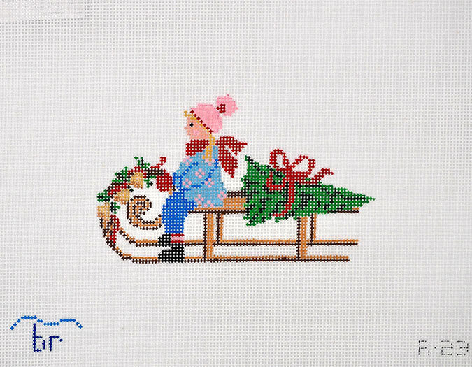 Festive Sled Girl
