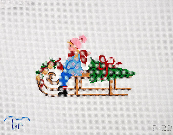 Festive Sled Girl