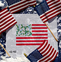 Floral Flag Needlepoint Canvas