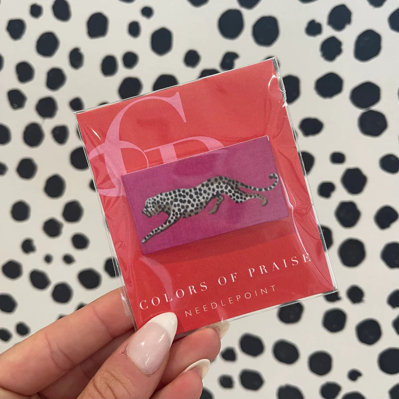 Cheetah on Pink Needle Minder