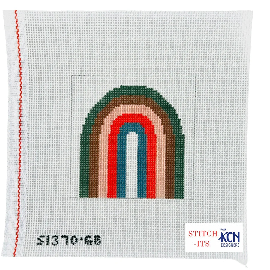 Green/Brown Rainbow Square