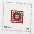 Pink Holiday Wreath Postage Stamp