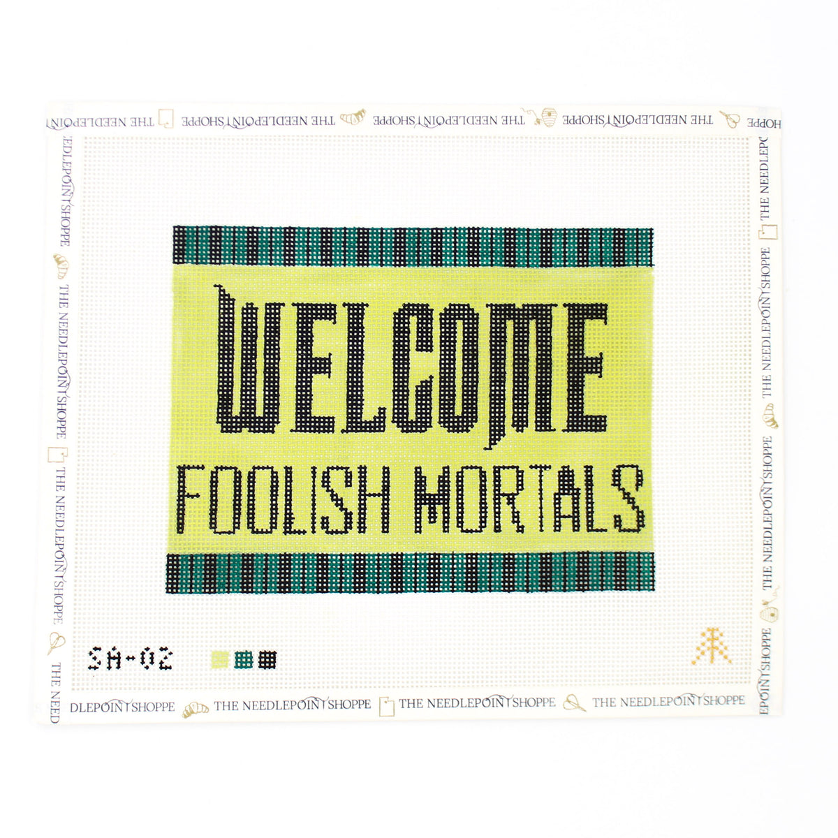 Welcome Foolish Mortals Needlepoint Canvas