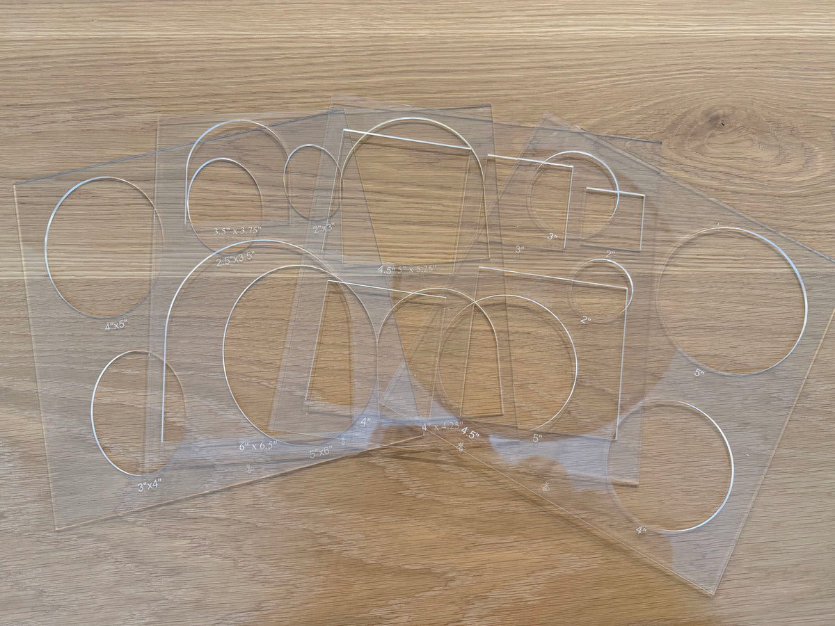 Oval Acrylic Needlepoint Stencils by Honeycut Studios
