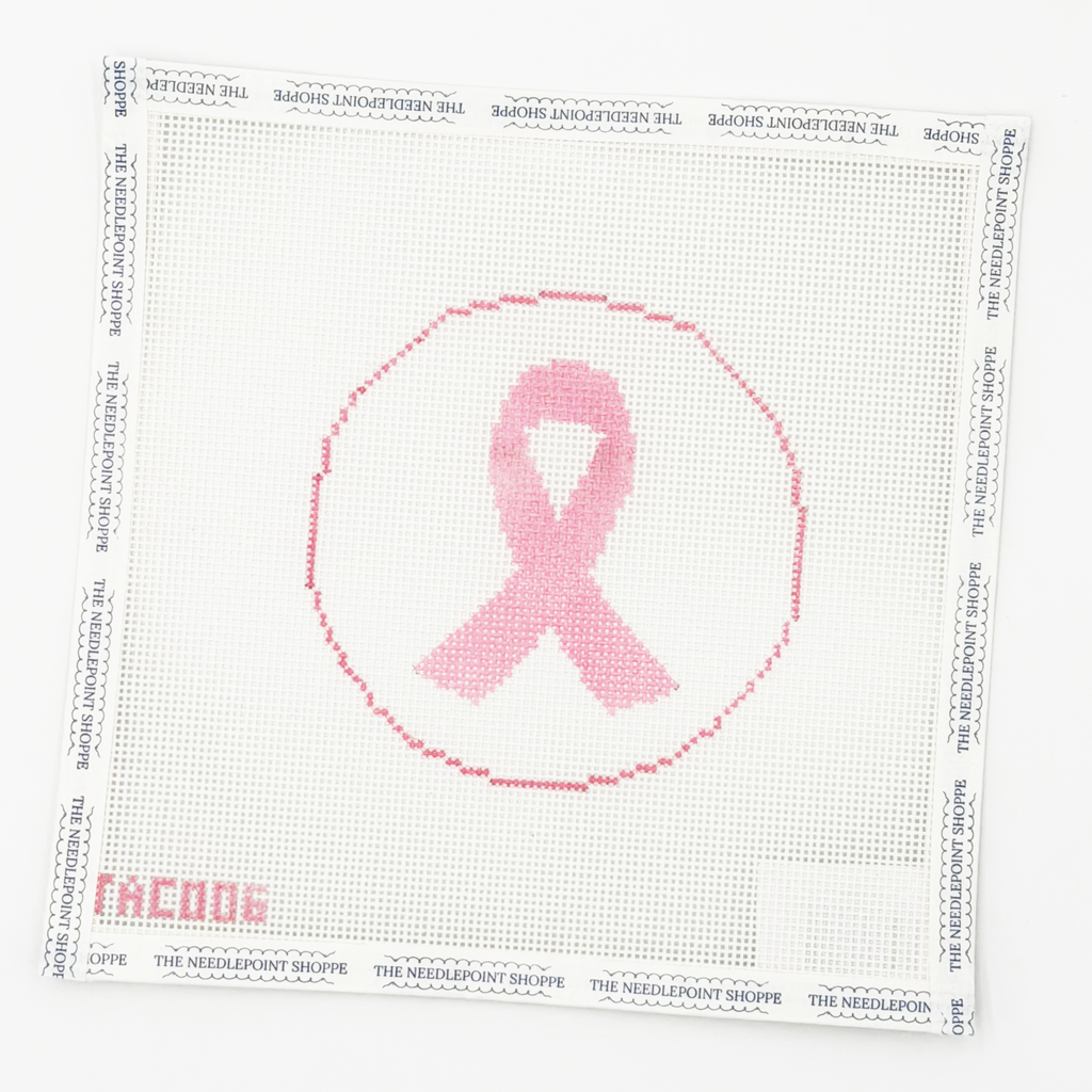 Breast Cancer Ribbon Large Round