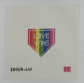 Love Wins Pride Bag Charm Needlepoint Canvas