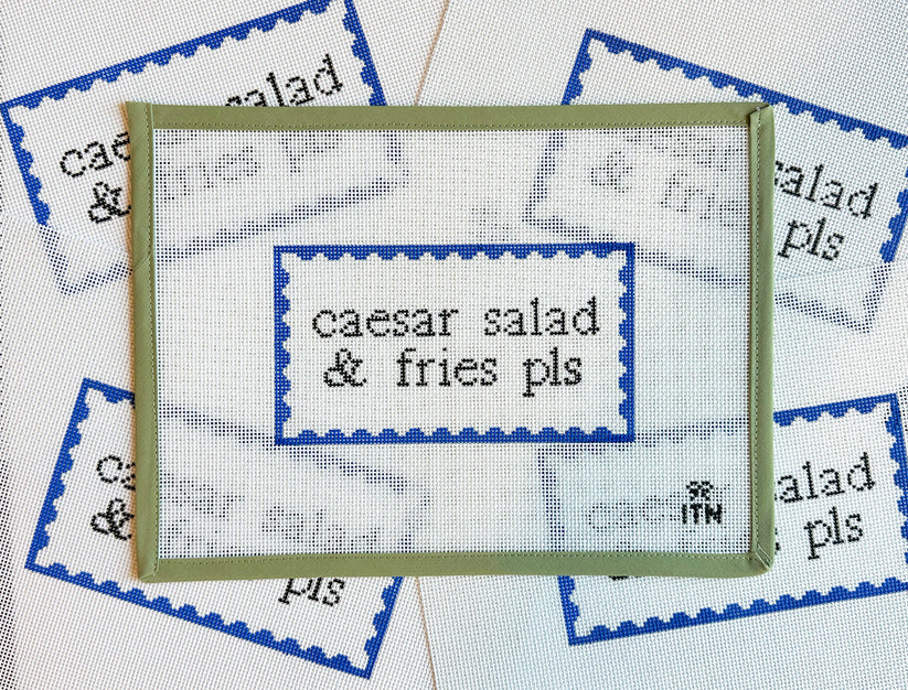 Cesar Salad and Fries Pls! Needlepoint Canvas