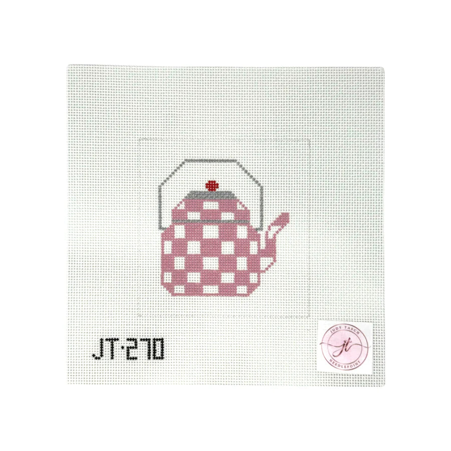 JT270 Teapot Square - rose & white