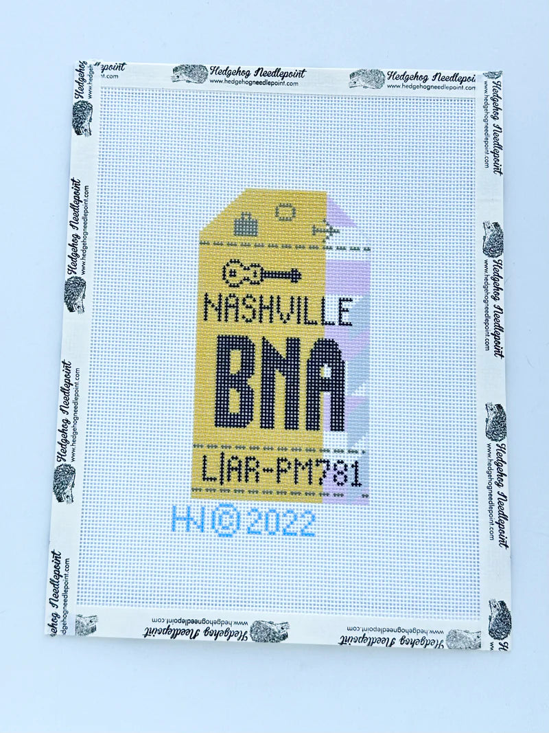 Nashville Vintage Travel Tag Canvas