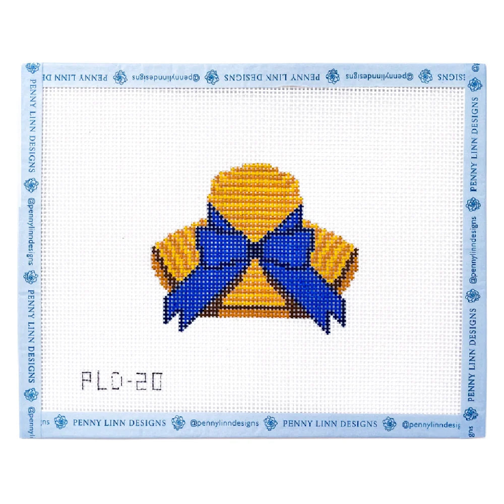 Sun Hat with Bow Needlepoint Canvas