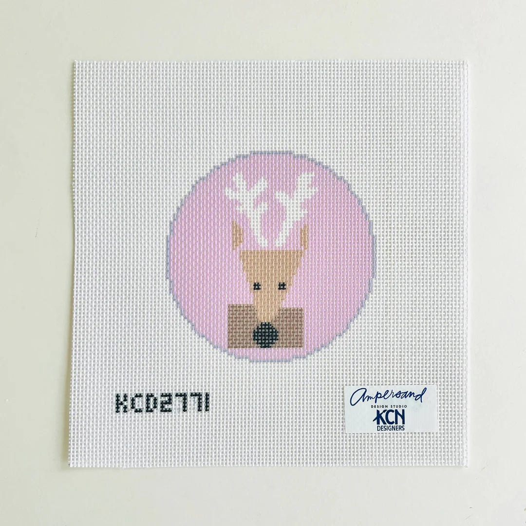 Pink Reindeer Round