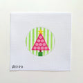 Pink Tree with Polka Dots on Stripes