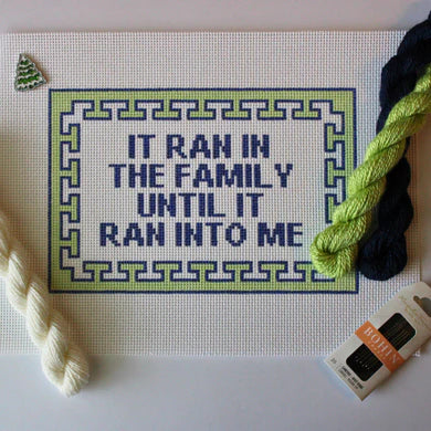 Ran in the Family Needlepoint Canvas