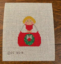 Red Angel with Green Wreath and Bow