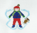 Snow Angel Boy with Dog
