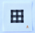 Black and White Buffalo Check Needlepoint Canvas Insert