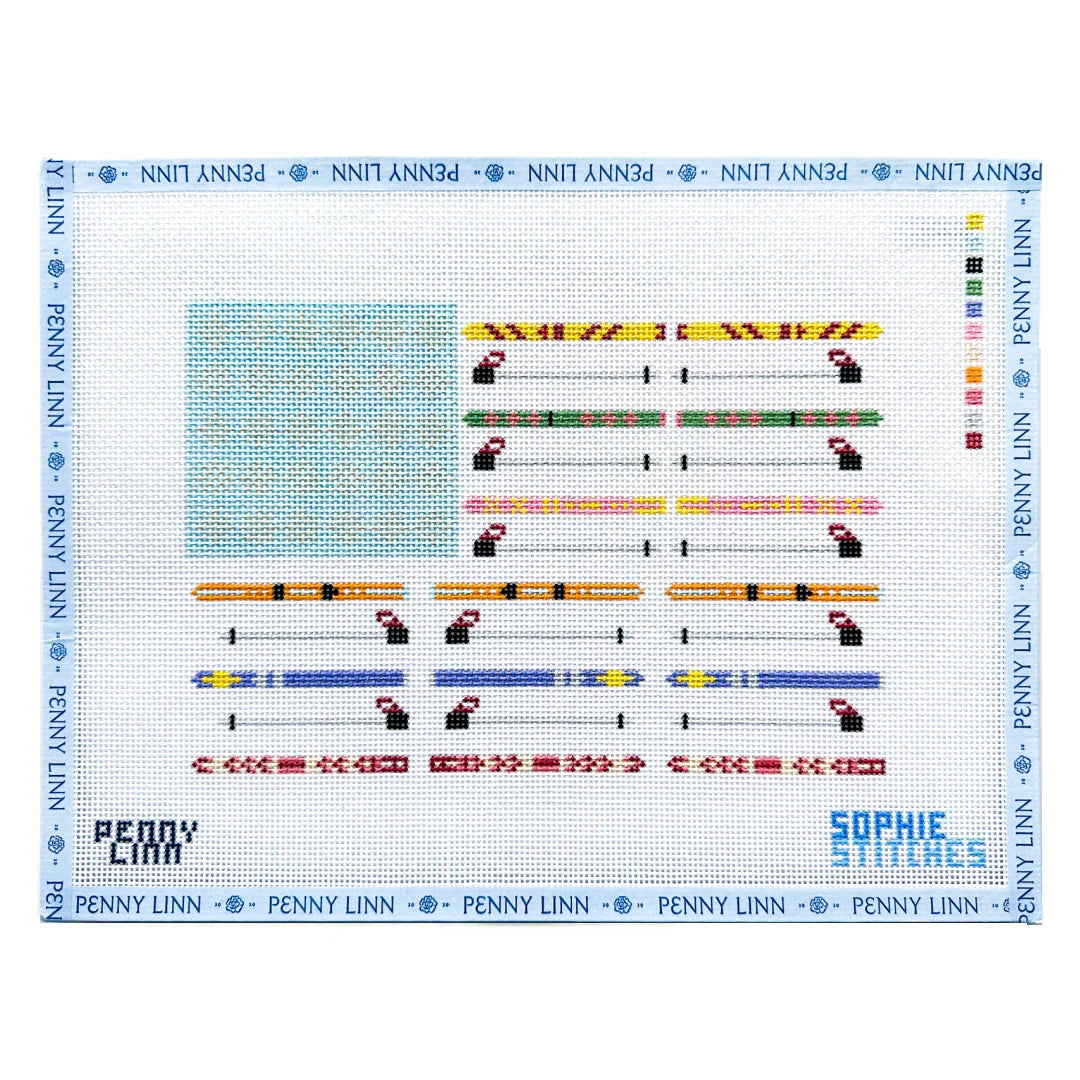 Ski Flag Needlepoint Canvas