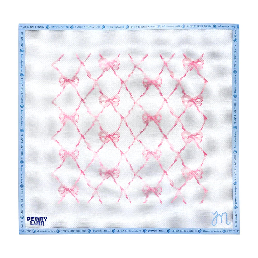Bow Lattice Needlepoint Canvas
