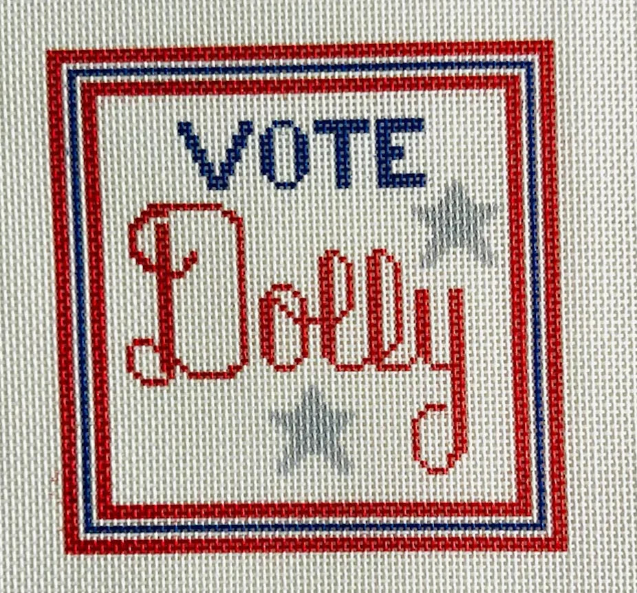 Vote Dolly Needlepoint Canvas