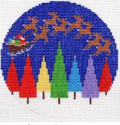 Rainbow Trees Round