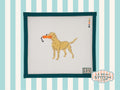 Yellow Labrador Retriever Dog and Bumper Needlepoint Canvas