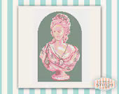 Marie Antoinette Bust Needlepoint Canvas