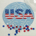 Kate Dickerson – Patriotic USA Clear Dome & Confetti