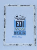 Edinburgh Retro Travel Tag Needlepoint Canvas