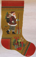 Santa Skiing Stocking