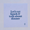 Mini Let's Eat Lunch and Talk About Dinner Needlepoint Canvas