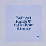 Mini Let's Eat Lunch and Talk About Dinner Needlepoint Canvas